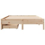 vidaXL Cadru de pat fără saltea, 120x190 cm, lemn masiv pin