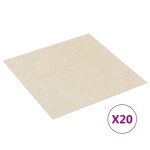 vidaXL Plăci de pardoseală autoadezive, 20 buc., bej, PVC, 1,86 m²