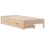 vidaXL Cadru de pat fără saltea, 75x190 cm, lemn masiv de pin