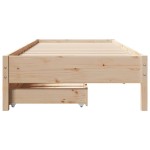 vidaXL Cadru de pat fără saltea, 75x190 cm, lemn masiv de pin
