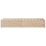 vidaXL Cadru de pat fără saltea, 75x190 cm, lemn masiv de pin