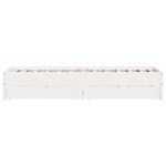 vidaXL Cadru de pat fără saltea, alb, 75x190 cm, lemn masiv de pin