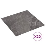 vidaXL Plăci de pardoseală autoadezive, 20 buc., negru, PVC, 1,86 m² vidaXL Plăci de pardoseală autoadezive, 20 buc., negru, PVC, 1,86 m²