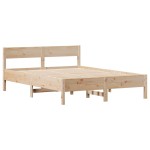 vidaXL Cadru de pat fără saltea, 140x190 cm, lemn masiv de pin