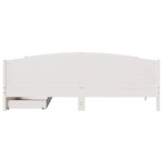vidaXL Cadru de pat fără saltea, alb, 160x200 cm, lemn masiv pin