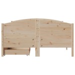vidaXL Cadru de pat fără saltea, 120x190 cm, lemn masiv pin