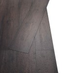 vidaXL Plăci pardoseală autoadezive, maro închis, 5,21 m², 2 mm, PVC vidaXL Plăci pardoseală autoadezive, maro închis, 5,21 m², 2 mm, PVC