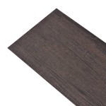 vidaXL Plăci pardoseală autoadezive, maro închis, 5,21 m², 2 mm, PVC vidaXL Plăci pardoseală autoadezive, maro închis, 5,21 m², 2 mm, PVC