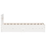 vidaXL Cadru de pat fără saltea, alb, 90x200 cm, lemn masiv pin