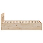 vidaXL Cadru de pat fără saltea, 140x190 cm, lemn masiv de pin vidaXL Cadru de pat fără saltea, 140x190 cm, lemn masiv de pin