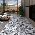 vidaXL Plăci pardoseală autoadezive, model gri, 5,21 m², 2 mm, PVC vidaXL Plăci pardoseală autoadezive, model gri, 5,21 m², 2 mm, PVC