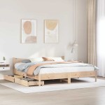 vidaXL Cadru de pat cu sertare 180x200 cm lemn masiv pin