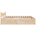 vidaXL Cadru de pat cu sertare 180x200 cm lemn masiv pin