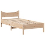 vidaXL Cadru de pat cu sertare, 90x200 cm, lemn masiv pin