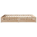 vidaXL Cadru de pat cu sertare, 135x190 cm, lemn masiv de pin