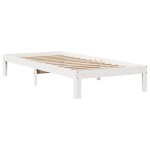 vidaXL Cadru de pat cu sertare, alb, 90x200 cm lemn masiv pin vidaXL Cadru de pat cu sertare, alb, 90x200 cm lemn masiv pin