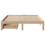 vidaXL Cadru de pat cu sertare, 120x200 cm, lemn masiv de pin vidaXL Cadru de pat cu sertare, 120x200 cm, lemn masiv de pin