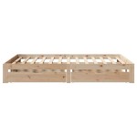 vidaXL Cadru de pat cu sertare, 160x200 cm, lemn masiv pin vidaXL Cadru de pat cu sertare, 160x200 cm, lemn masiv pin