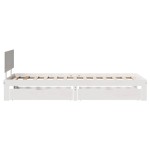 vidaXL Cadru de pat cu sertare, alb, 75x190 cm, lemn masiv de pin vidaXL Cadru de pat cu sertare, alb, 75x190 cm, lemn masiv de pin