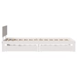 vidaXL Cadru de pat cu sertare, alb, 90x190 cm, lemn masiv de pin vidaXL Cadru de pat cu sertare, alb, 90x190 cm, lemn masiv de pin