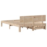 vidaXL Cadru de pat cu sertare, 140x190 cm, lemn masiv de pin vidaXL Cadru de pat cu sertare, 140x190 cm, lemn masiv de pin