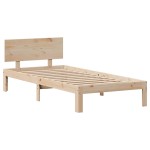 vidaXL Cadru de pat cu sertare, 90x200 cm, lemn masiv pin
