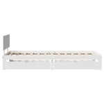 vidaXL Cadru de pat cu sertare, alb, 90x200 cm lemn masiv pin vidaXL Cadru de pat cu sertare, alb, 90x200 cm lemn masiv pin