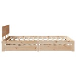 vidaXL Cadru de pat cu sertare, 160x200 cm, lemn masiv pin