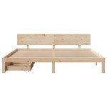 vidaXL Cadru de pat cu sertare 180x200 cm lemn masiv pin
