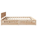 vidaXL Cadru de pat cu sertare 180x200 cm lemn masiv pin