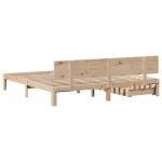 vidaXL Cadru de pat cu sertare 180x200 cm lemn masiv pin