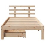 vidaXL Cadru de pat cu sertare, 90x200 cm, lemn masiv pin vidaXL Cadru de pat cu sertare, 90x200 cm, lemn masiv pin