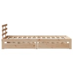 vidaXL Cadru de pat cu sertare, 90x200 cm, lemn masiv pin vidaXL Cadru de pat cu sertare, 90x200 cm, lemn masiv pin