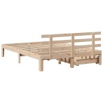 vidaXL Cadru de pat cu sertare, 120x200 cm, lemn masiv de pin vidaXL Cadru de pat cu sertare, 120x200 cm, lemn masiv de pin