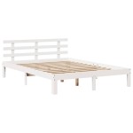 vidaXL Cadru de pat cu sertare, alb, 160x200 cm, lemn masiv pin vidaXL Cadru de pat cu sertare, alb, 160x200 cm, lemn masiv pin