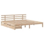 vidaXL Cadru de pat cu sertare 180x200 cm lemn masiv pin