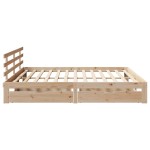 vidaXL Cadru de pat cu sertare 180x200 cm lemn masiv pin
