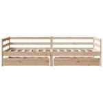 vidaXL Pat de zi cu sertare, 80x200 cm, lemn masiv pin