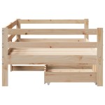 vidaXL Pat de zi cu sertare, 80x200 cm, lemn masiv pin