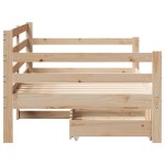 vidaXL Pat de zi cu sertare, 90x190 cm, lemn masiv de pin
