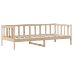 vidaXL Pat de zi cu sertare, 90x200 cm, lemn masiv pin