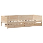 vidaXL Pat de zi cu sertare, 80x200 cm, lemn masiv pin