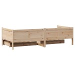 vidaXL Pat de zi cu sertare, 80x200 cm, lemn masiv pin