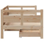 vidaXL Pat de zi cu sertare, 90x200 cm, lemn masiv pin