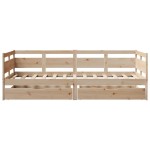 vidaXL Pat de zi cu sertare, 90x190 cm, lemn masiv de pin