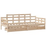 vidaXL Pat de zi cu sertare, 90x190 cm, lemn masiv de pin