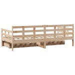 vidaXL Pat de zi cu sertare, 90x200 cm, lemn masiv pin
