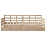 vidaXL Pat de zi cu sertare, 90x190 cm, lemn masiv de pin