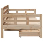 vidaXL Pat de zi cu sertare, 90x190 cm, lemn masiv de pin