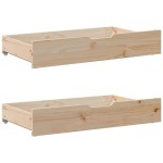 vidaXL Pat de zi cu extensie și sertare fără saltea, 90x200 cm